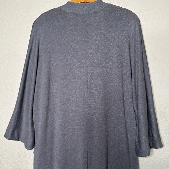 Wilfred Free Zlata LONG Sweater Open Front Kimono Cardigan Gray Medium Like NEW - Picture 13 of 16